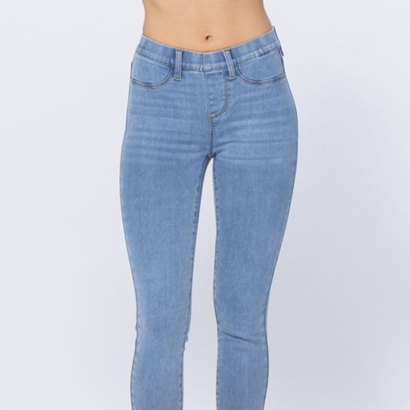 Judy Blue Pants - Judy Blue Mid Rise Pull On Skinny Jegging